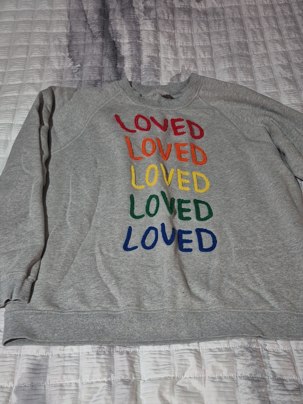 Hanna Andersson Gray Crewneck Sweatshirt with Red Label